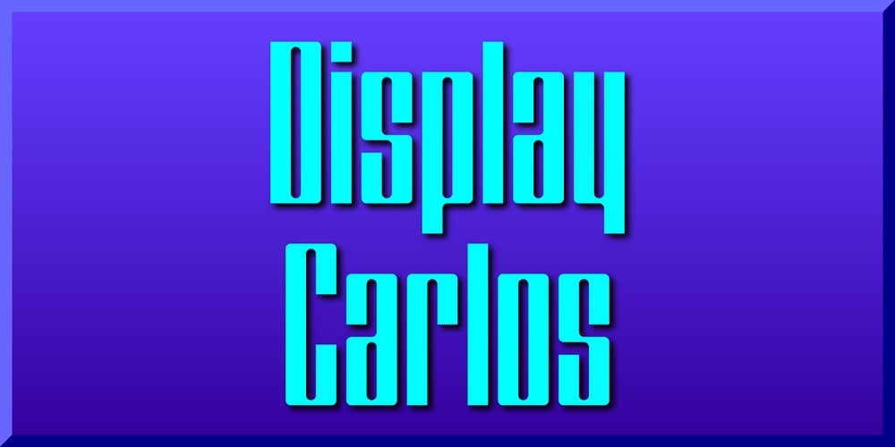 Display Carlos font