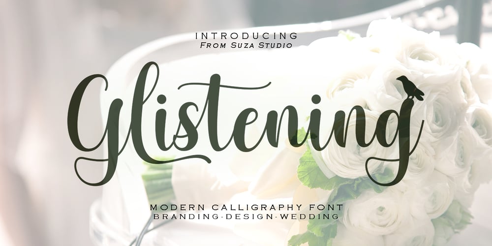 Glistening Script font