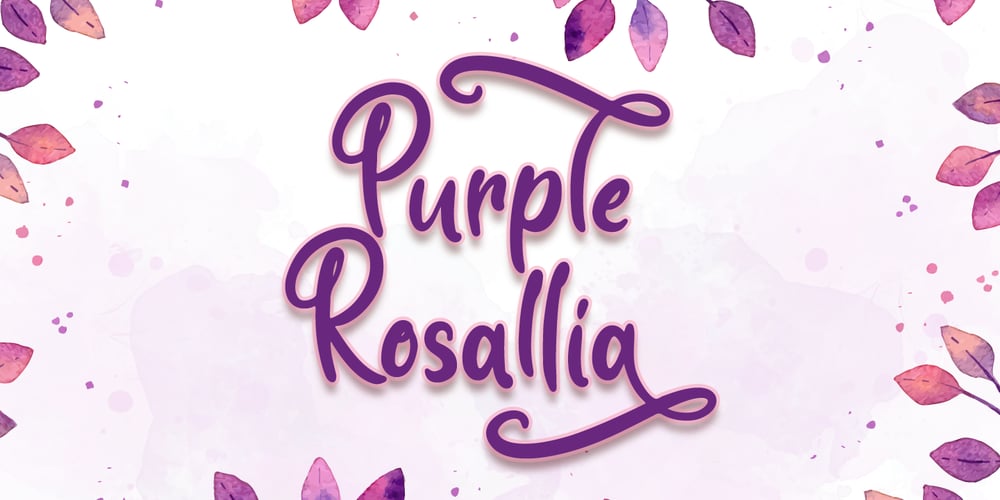 Purple Rosallia font