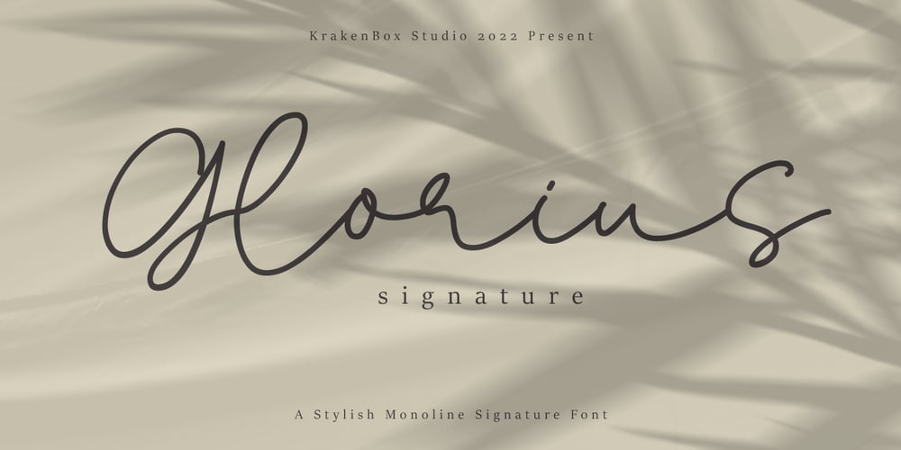 Glorius Signature font