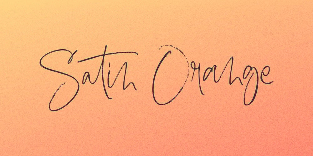 Satin Orange font