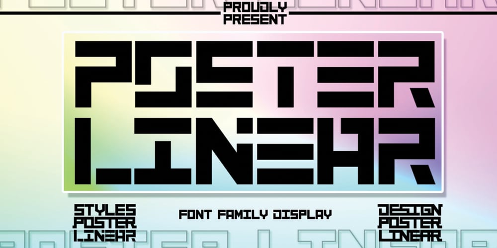 Poster Linear font