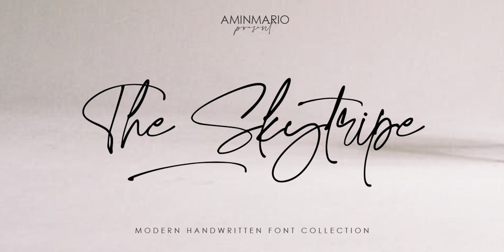 The Skytripe font