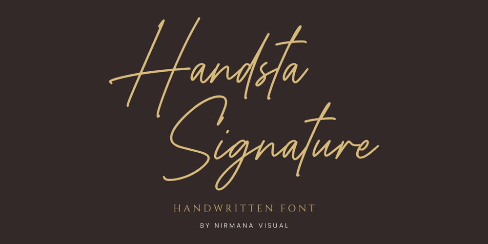 Handsta Signature font