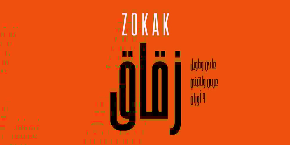 Zokak Arabic font