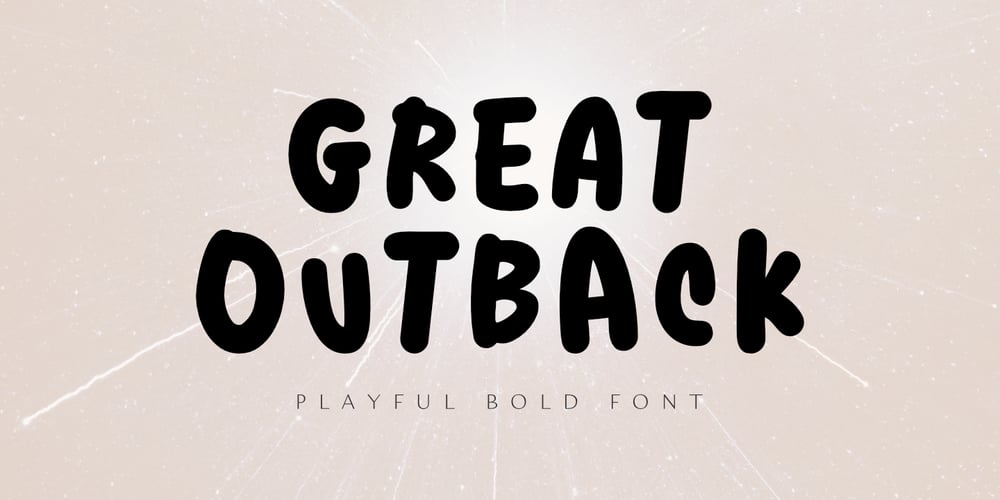 Great Outback font