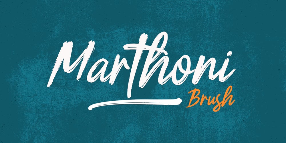 Marthoni Brush font