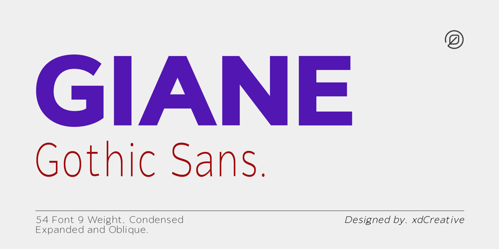 Giane Gothic sans font
