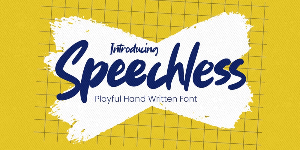 Speechless font
