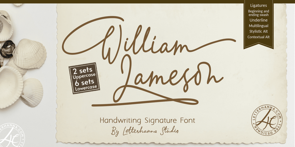 William Jameson font