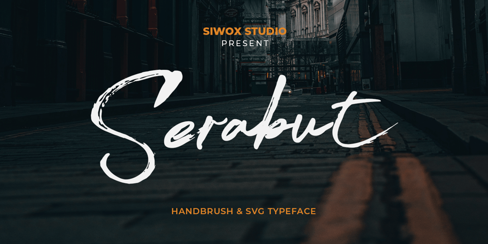 Serabut Brush font