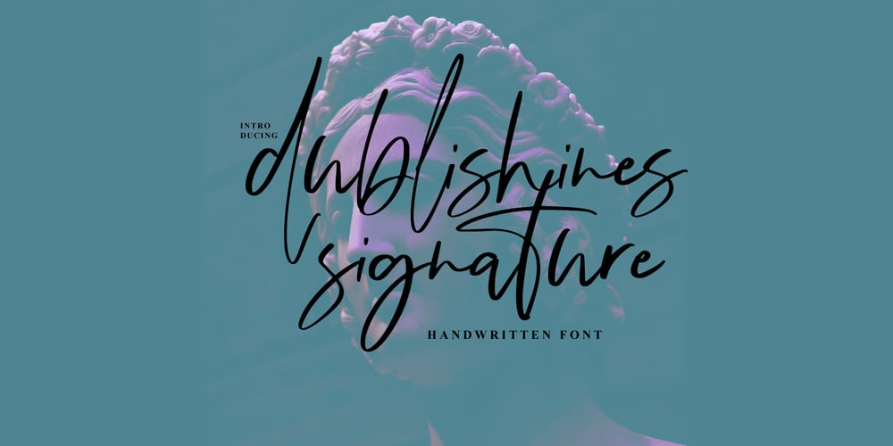 Dublishines Signature font