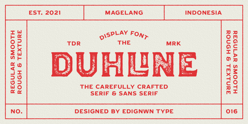 Duhline font