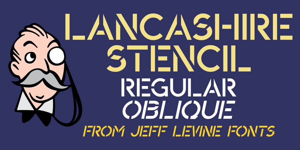 Lancashire Stencil JNL font