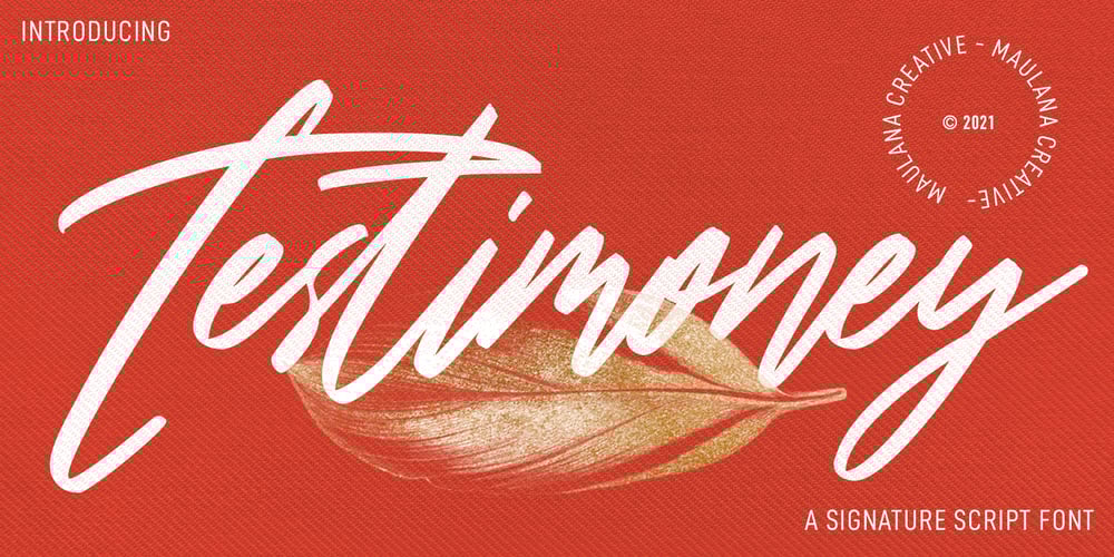Testimoney font