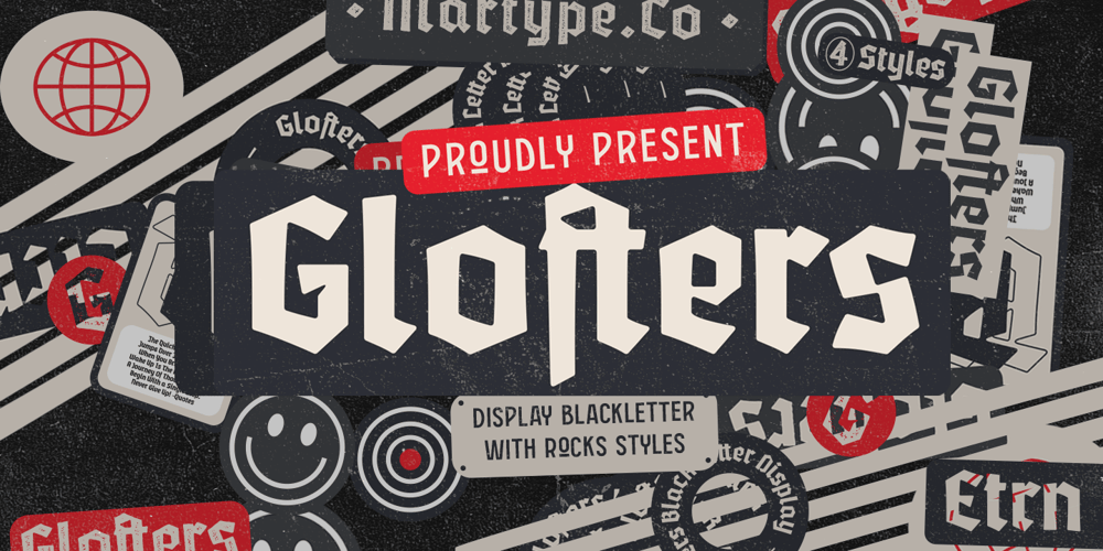 Glofters font