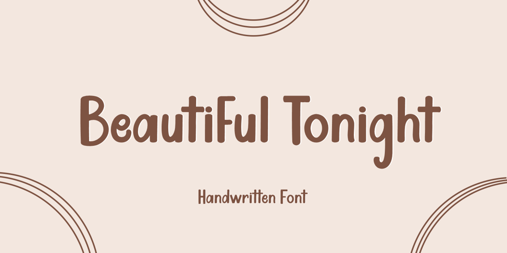 Beautiful Tonight font