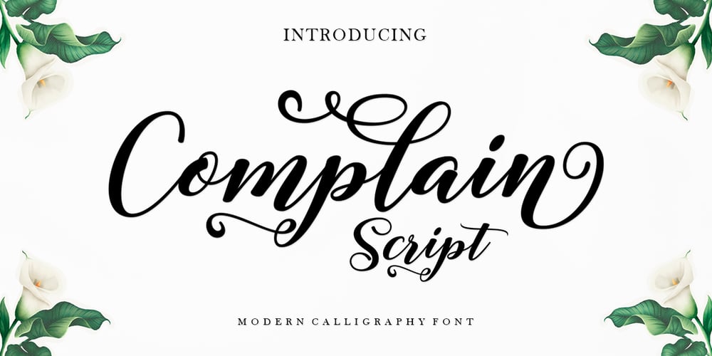Complain Script font