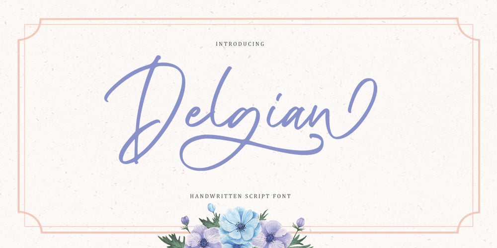 Delgian font