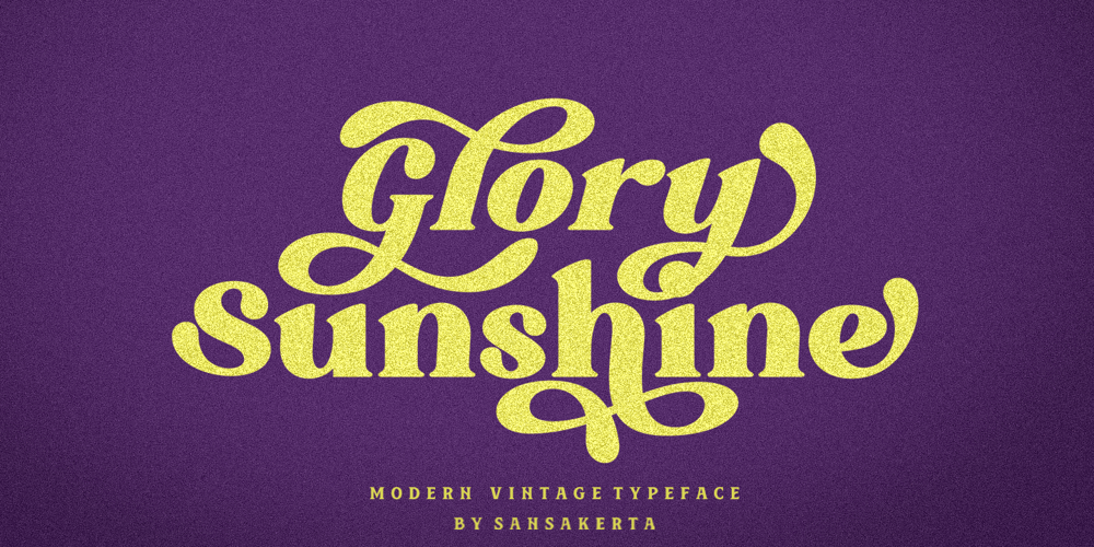 Glory Sunshine font