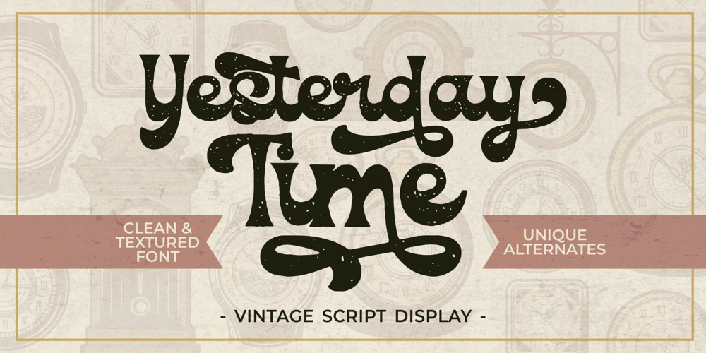 Yesterday Time font