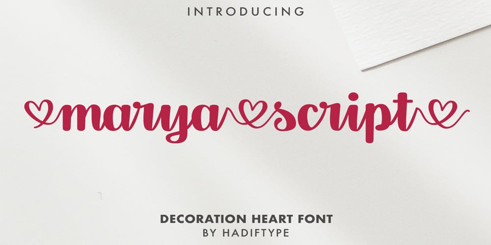 Marya Script font