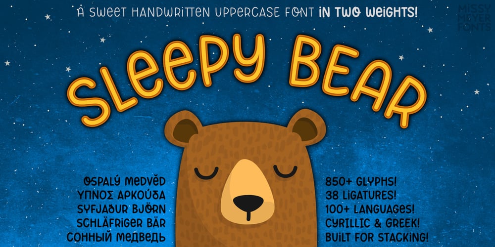 Sleepy Bear font