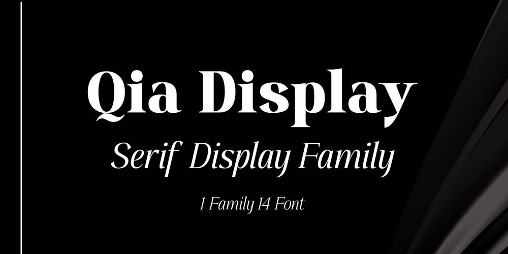 Qia Display font