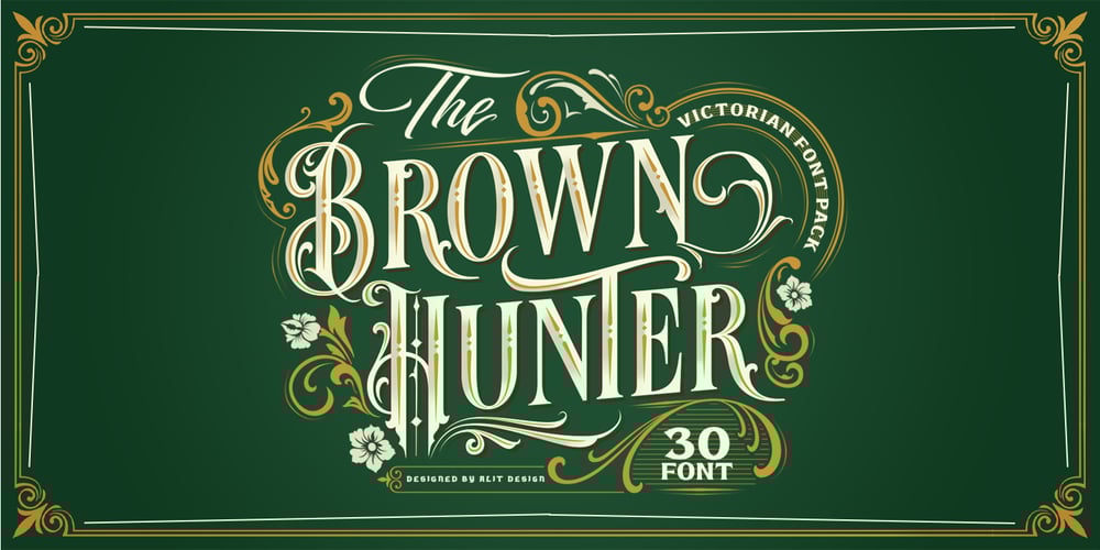 Brown Hunter Vic font