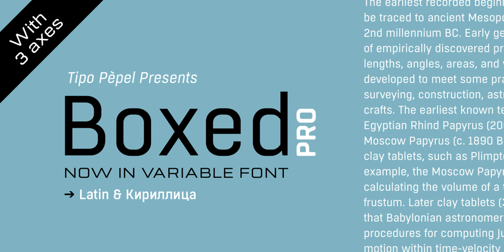 Boxed Pro font