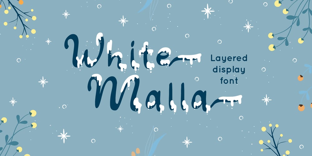 White Malla font