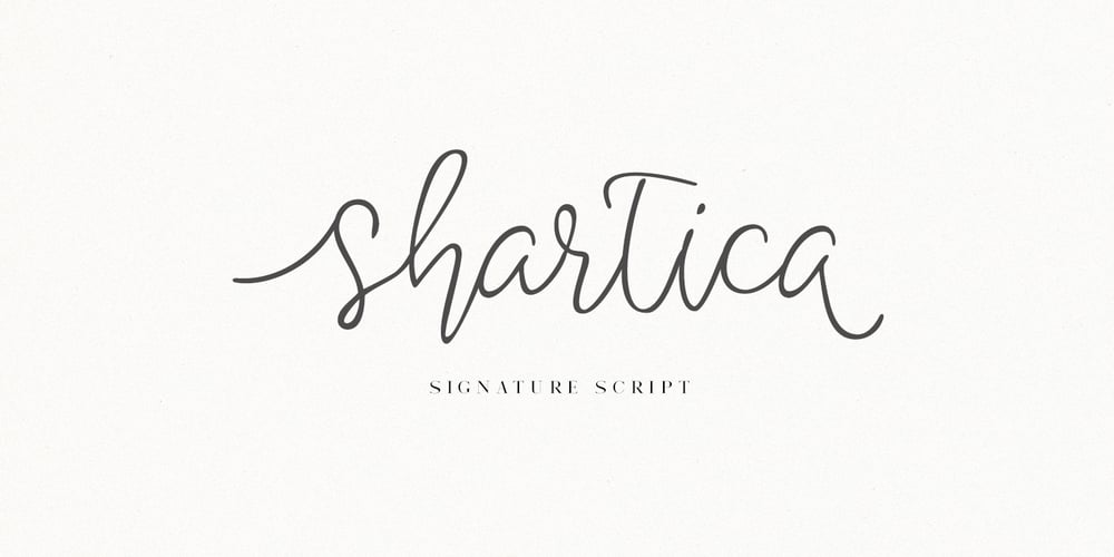 Shartica Script font