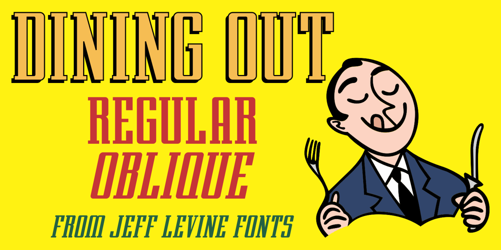 Dining Out JNL font