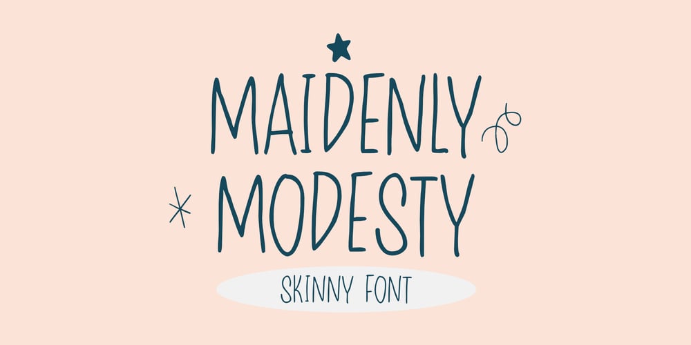 Maidenly Modesty font