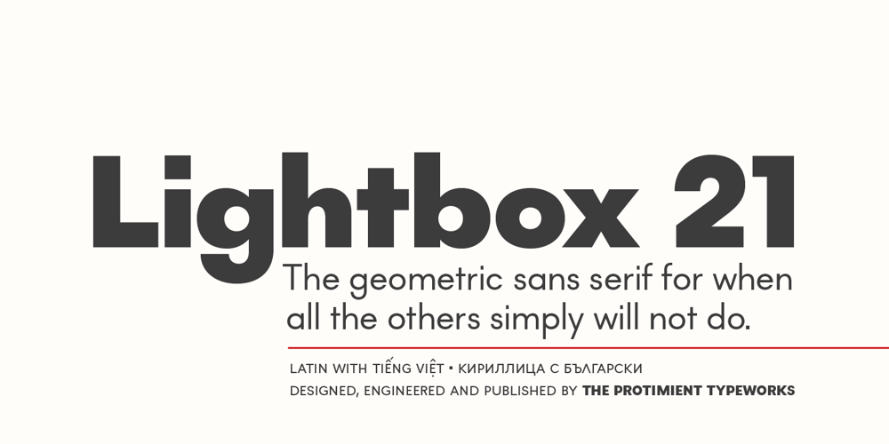 Lightbox 21 font