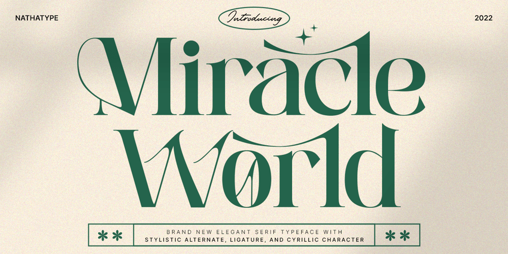 Miracle World font
