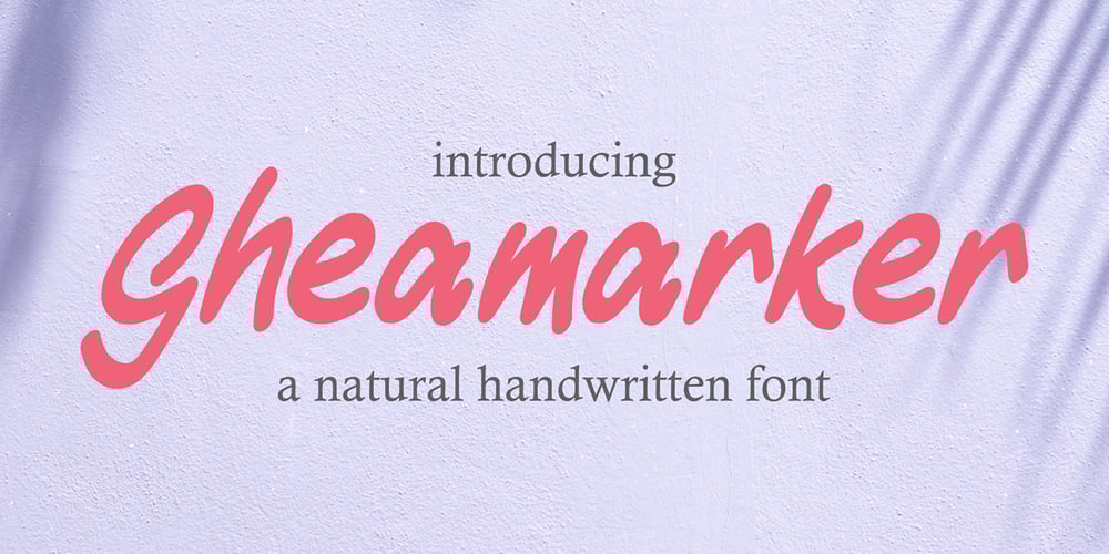 Gheamarker font