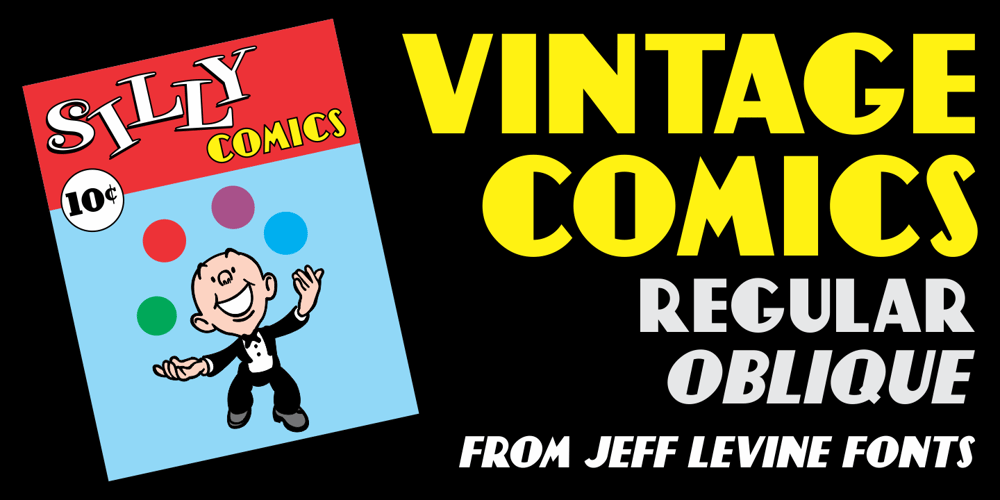 Vintage Comics JNL font