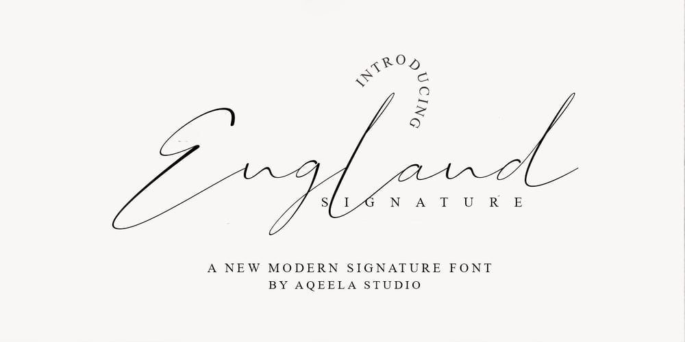 England signature font