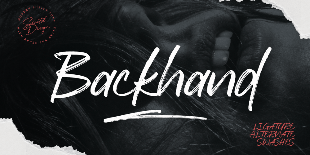Backhand font
