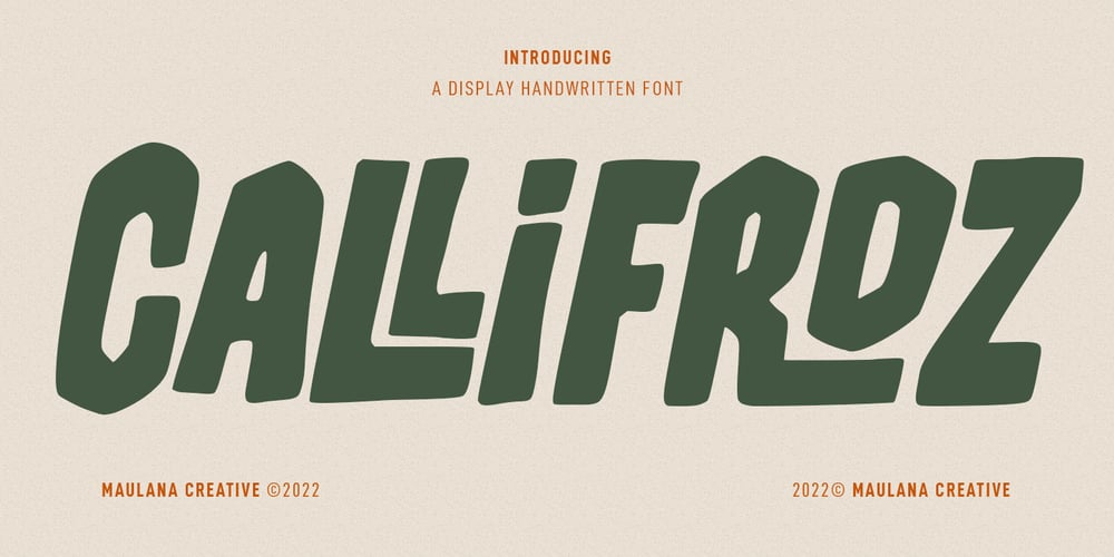 Callifroz font