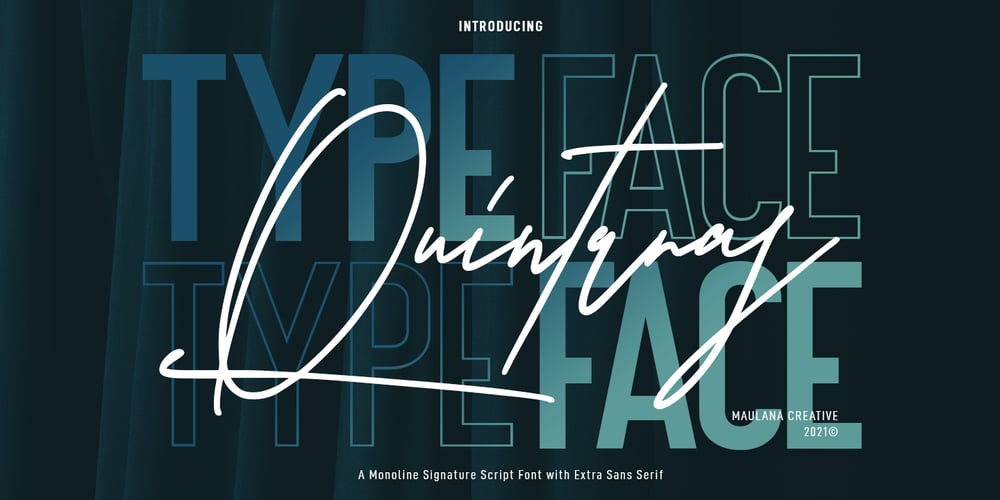 Quintaras Signature Script font