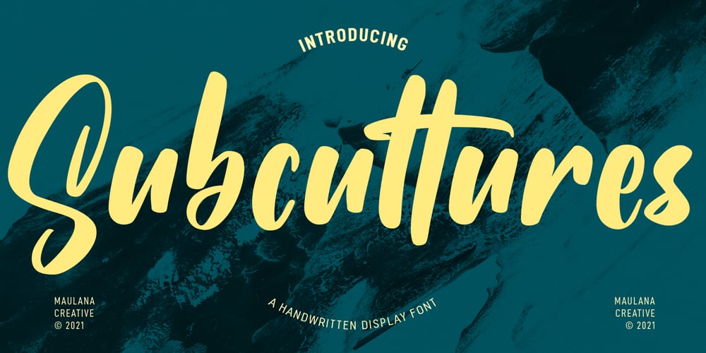 Subcultures font