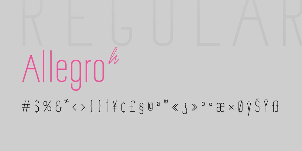 Allegro Sans font