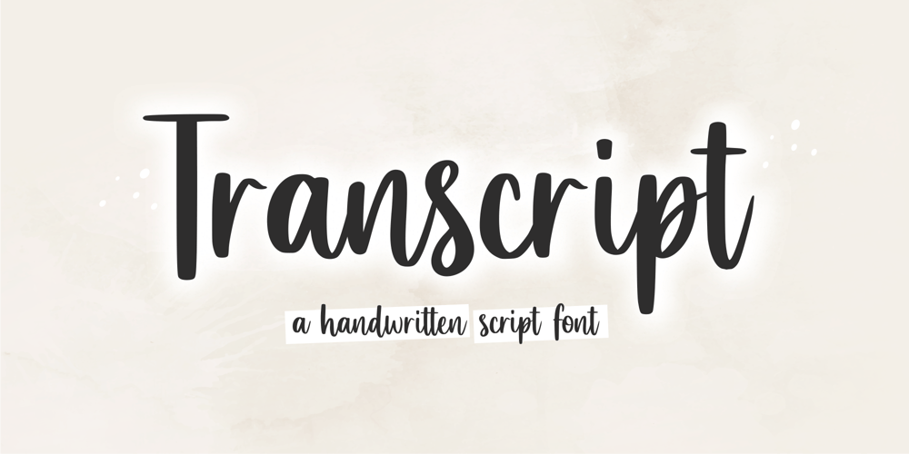 Transcript font