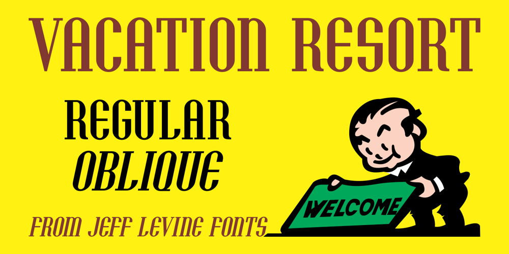 Vacation Resort  JNL font