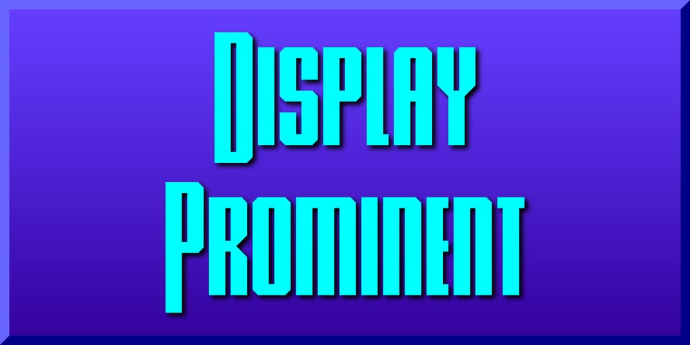 Display Prominent font
