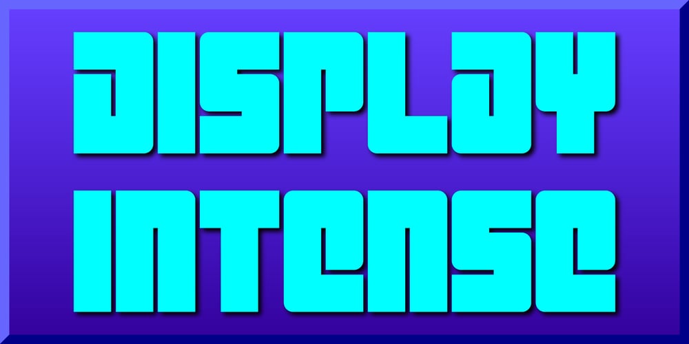 Display Intense font