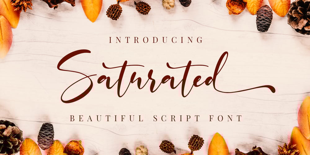 Saturated font