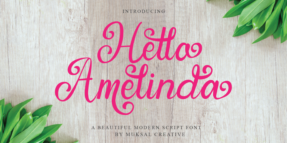 Hello Amelinda font